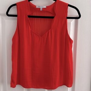 Naked Zebra Scalloped Neckline Blouse Orange size Small